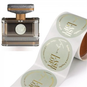 Кръгъл стикер за бронзови етикети, прозрачен етикет на бронзи, персонализиран стикер за бронзови етикети